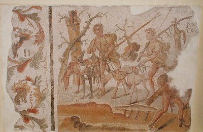 Return from the hunt, from Medeina (ancient Althiburos) c.280-290 by Roman
